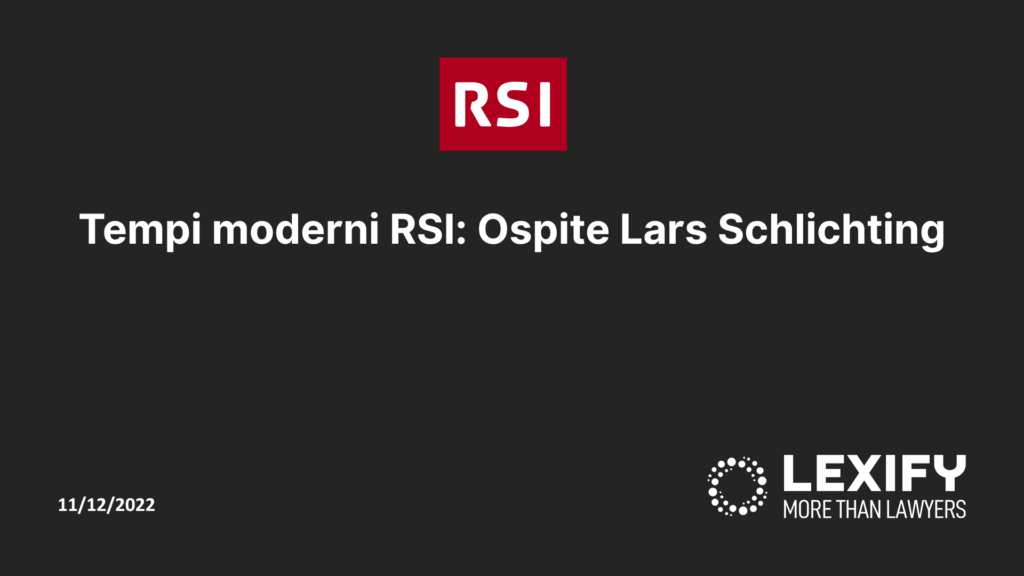 Tempi moderni RSI: Interview at Lars Schlichting