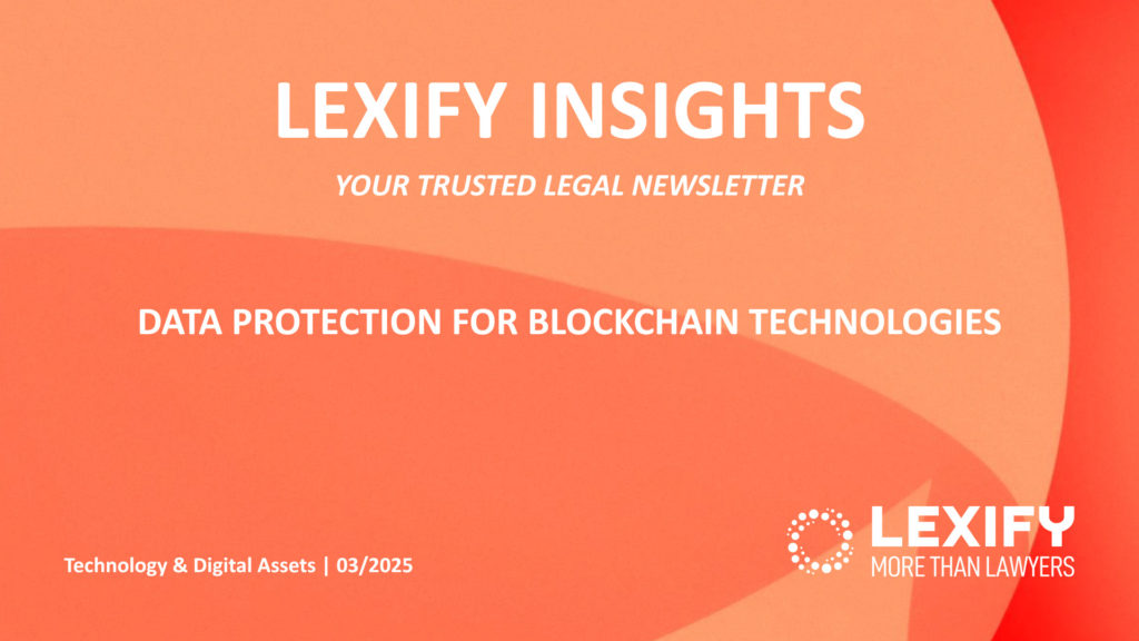 Data protection compliance for blockchain technologies