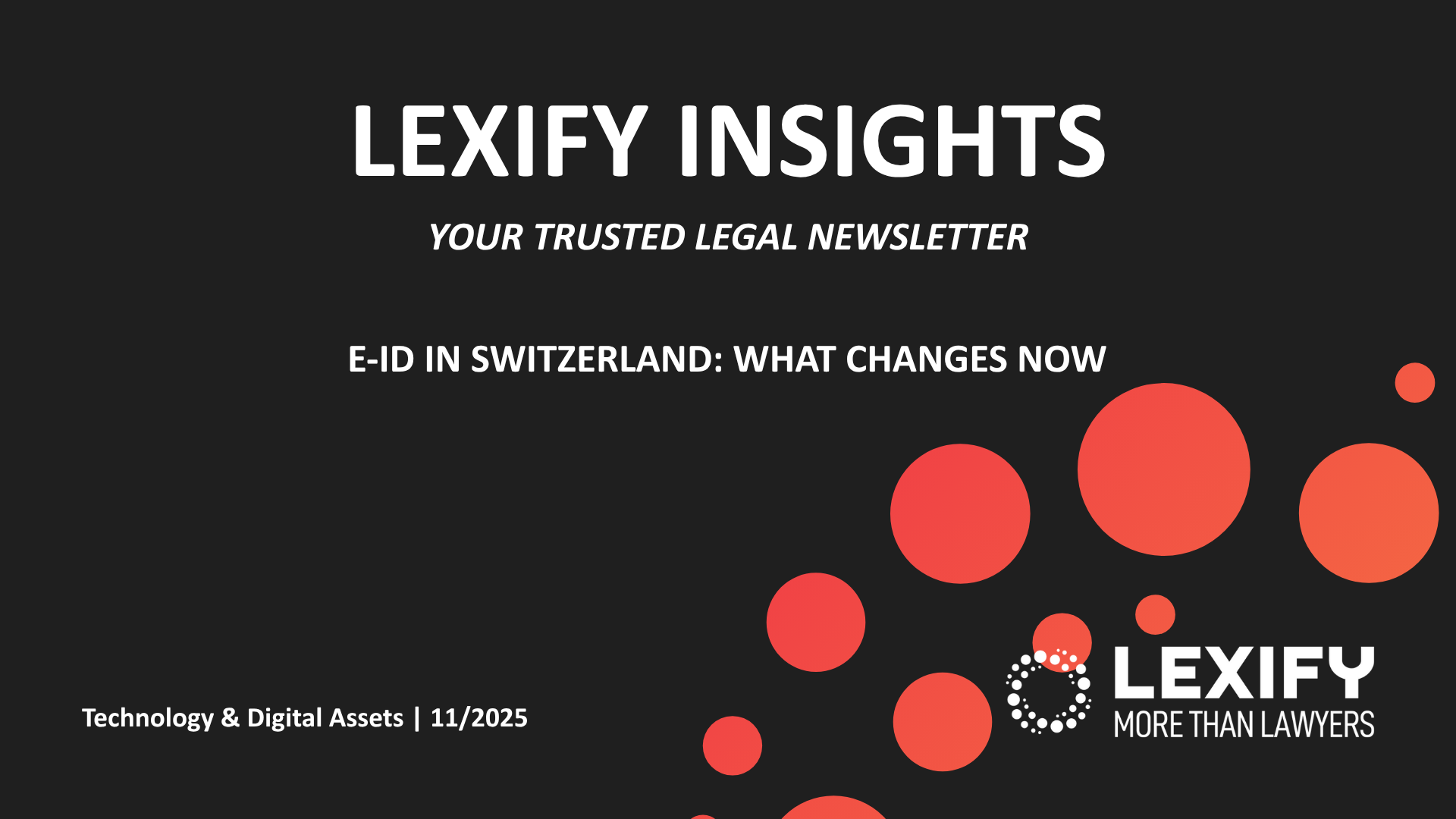 E-ID IN SWITZERLAND: WHAT CHANGES NOW