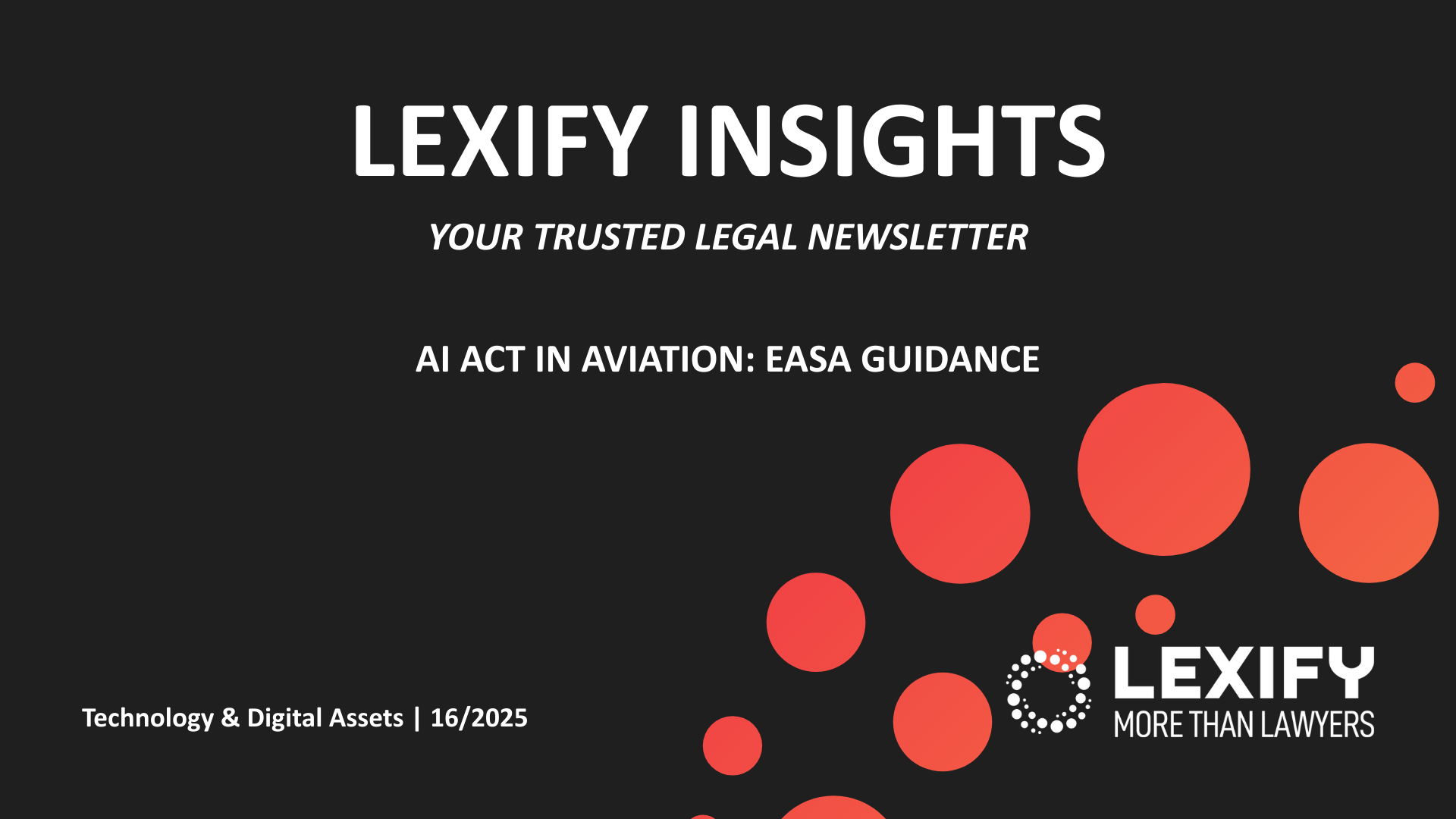 AI ACT IN AVIATION: EASA GUIDANCE