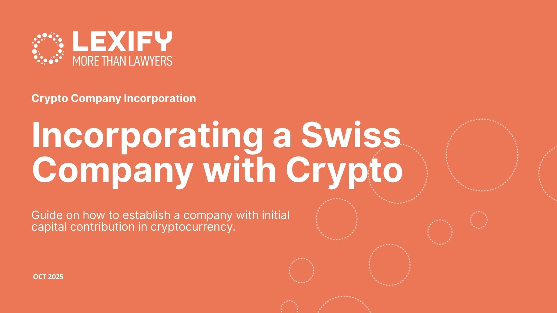 Incorporating a Swiss Company with Crypto 